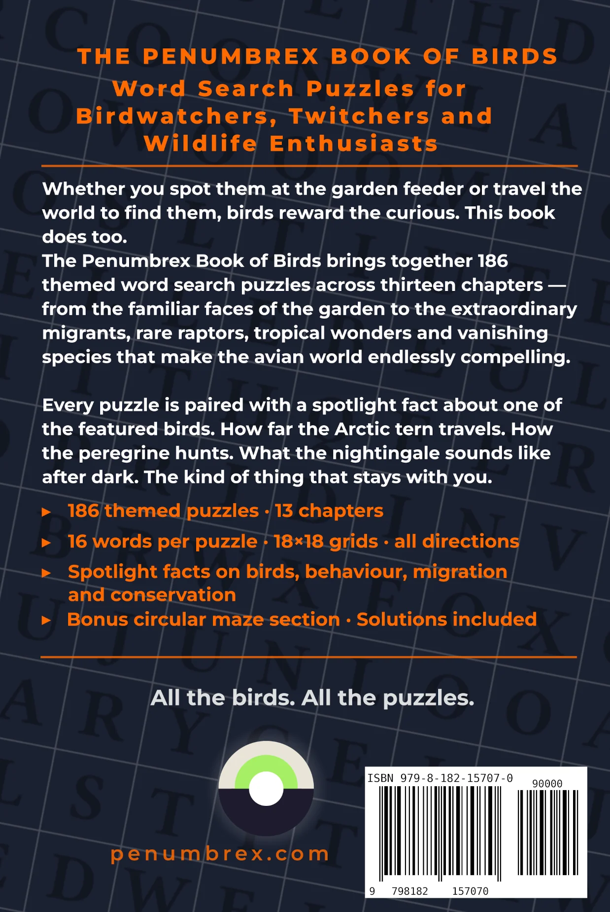 Back cover of The Penumbrex Book of Birds