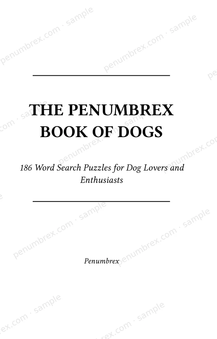 Page 1 of The Penumbrex Book of Dogs
