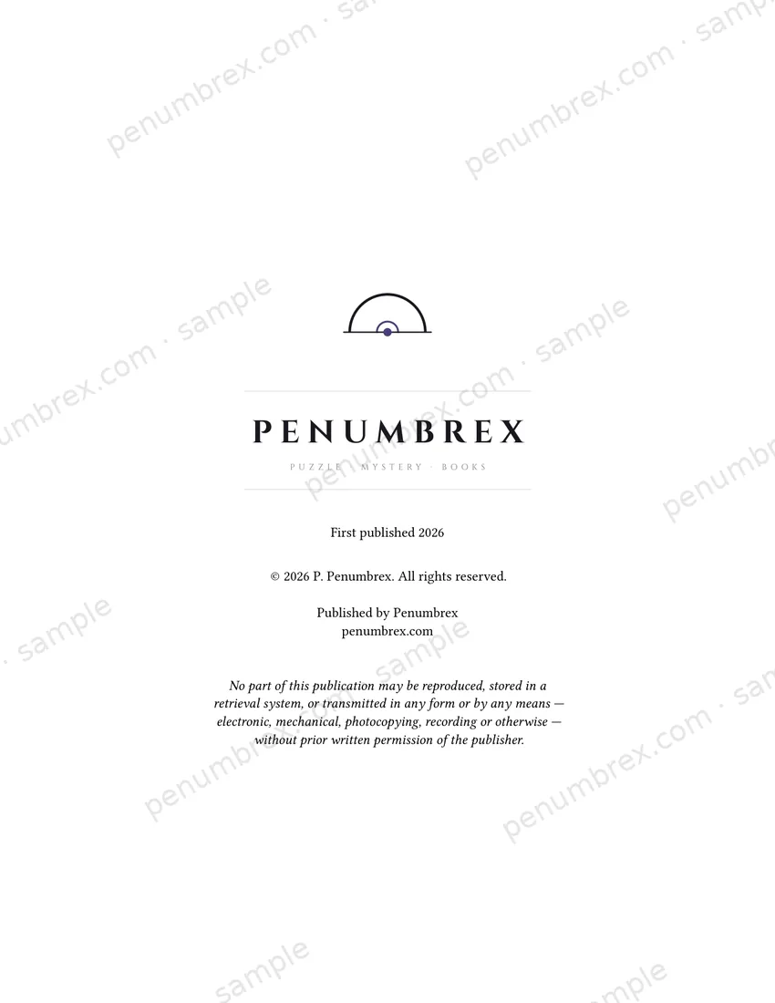 Page 2 of The Penumbrex Book of Large Print Word Search — Volume 1