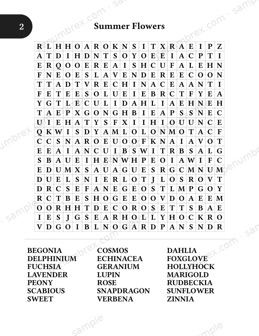 Page 8 of The Penumbrex Book of Large Print Word Search — Volume 2