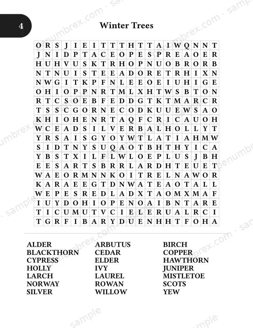 Page 10 of The Penumbrex Book of Large Print Word Search — Volume 2