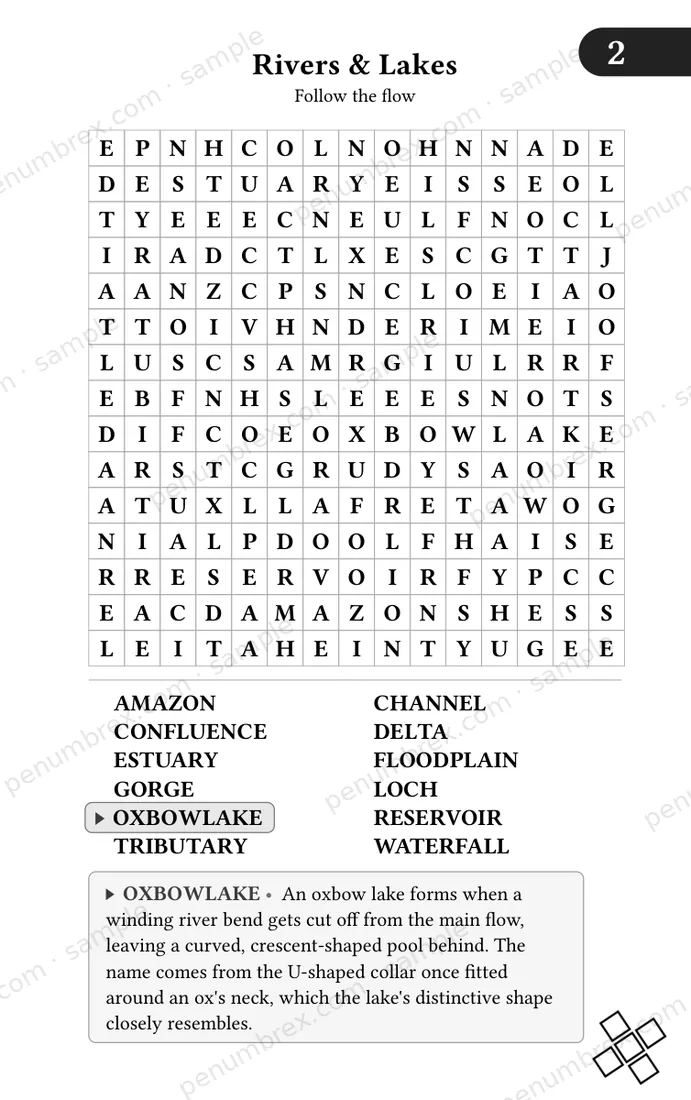 Page 7 of Mini Penumbrex #1 — The World Around Us — Word Search