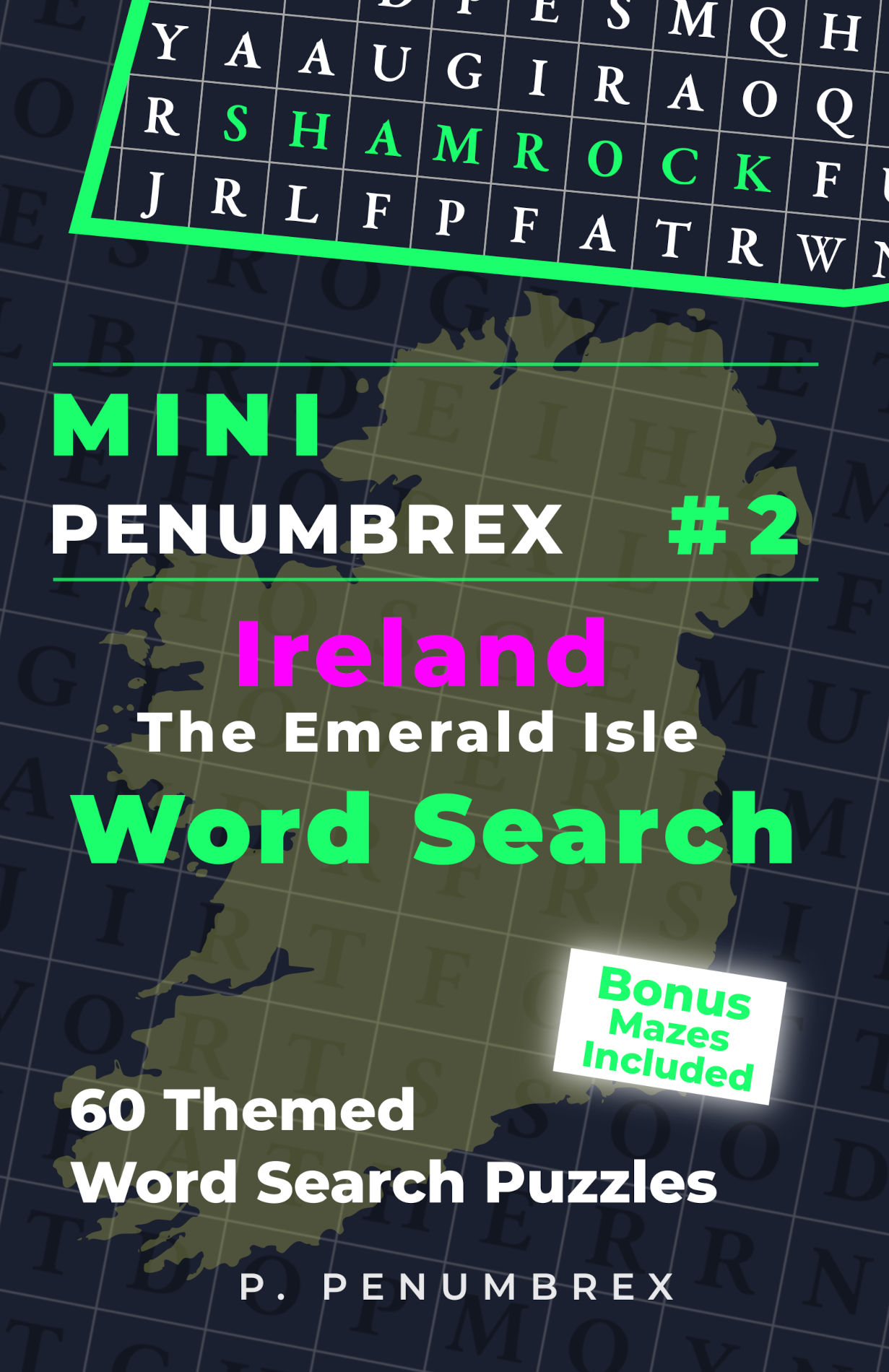 Front cover of Mini Penumbrex #2 — Ireland: The Emerald Isle — Word Search
