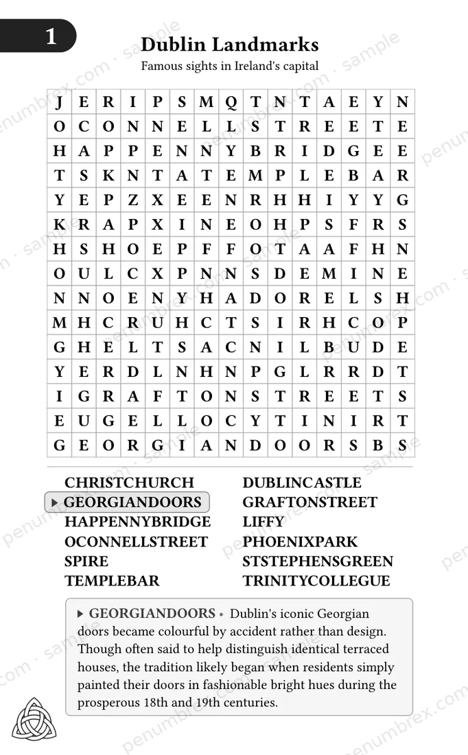 Page 6 of Mini Penumbrex #2 — Ireland: The Emerald Isle — Word Search