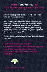 Back cover of Mini Penumbrex #4 — Cats — Word Search