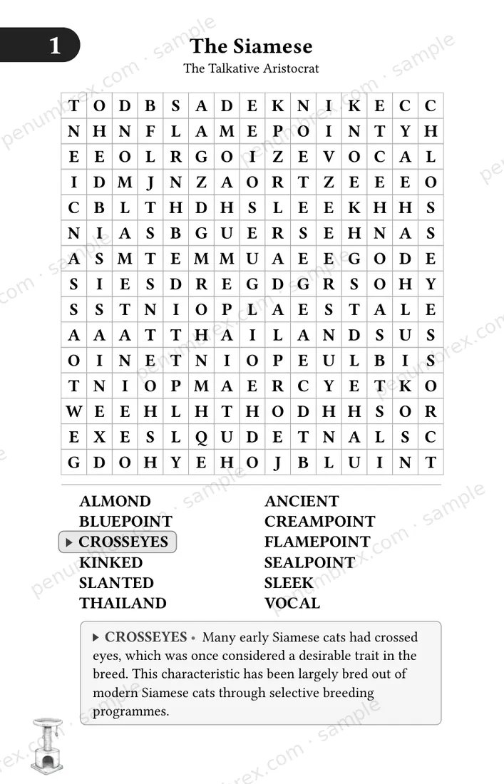 Page 6 of Mini Penumbrex #4 — Cats — Word Search