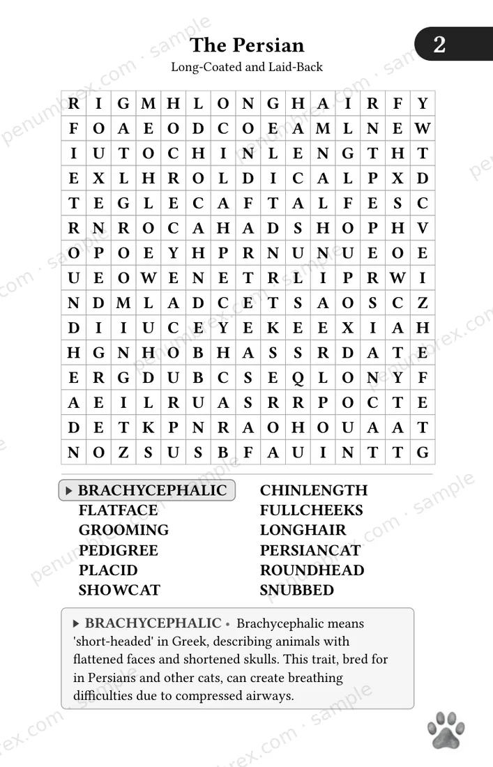 Page 7 of Mini Penumbrex #4 — Cats — Word Search