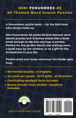 Back cover of Mini Penumbrex #5 — Birds — Word Search