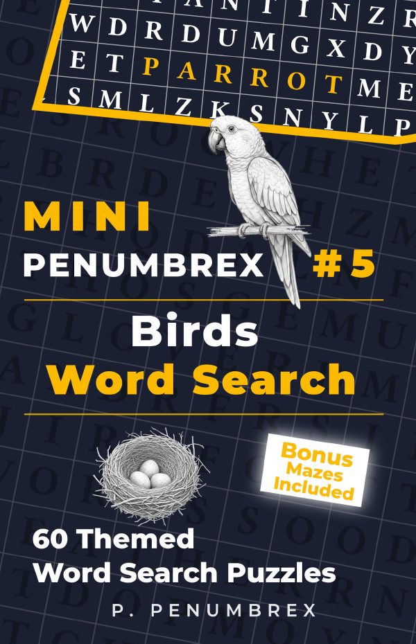 Cover of Mini Penumbrex #5 — Birds — Word Search