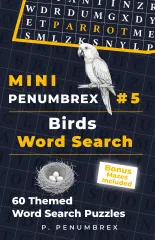 Front cover of Mini Penumbrex #5 — Birds — Word Search