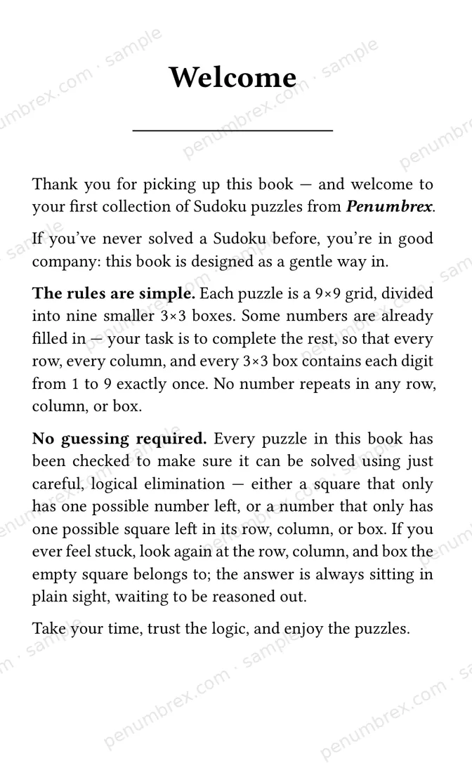 Page 3 of Penumbrex Sudoku — Easy