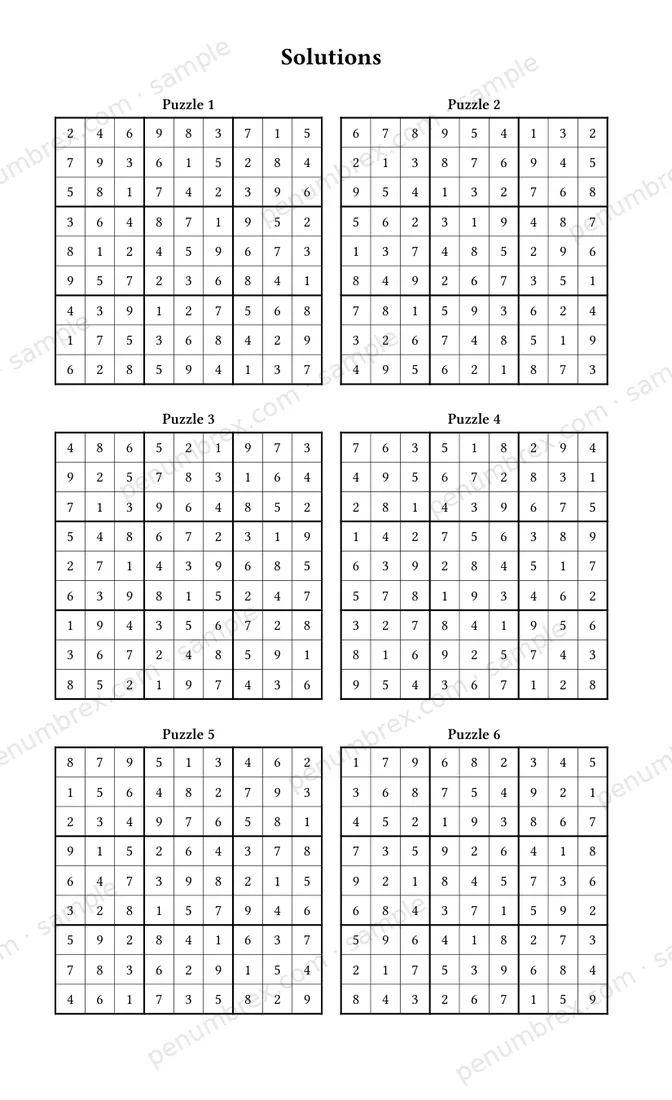 Page 125 of Penumbrex Sudoku — Easy